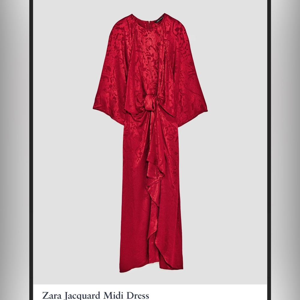 Zara jacquard midi dress XS